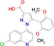 1-(7-Chloroquinolin-4-yl)-5-(2,6-dimethoxyphenyl)-1H-pyrazole-3-carboxylic acid