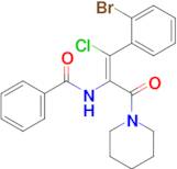 (Z)-N-(1-(2-Bromophenyl)-1-chloro-3-oxo-3-(piperidin-1-yl)prop-1-en-2-yl)benzamide