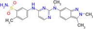 5-((2-((2,3-Dimethyl-2H-indazol-6-yl)(methyl)amino)pyrimidin-4-yl)amino)-2-methylbenzenesulfonamide