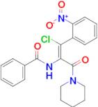 (Z)-N-(1-Chloro-1-(2-nitrophenyl)-3-oxo-3-(piperidin-1-yl)prop-1-en-2-yl)benzamide