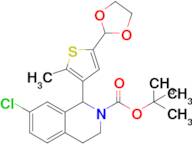 Tert-Butyl 1-(5-(1,3-dioxolan-2-yl)-2-methylthiophen-3-yl)-7-chloro-3,4-dihydroisoquinoline-2(1H...