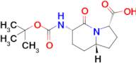 (3S,6S,8aS)-6-((tert-Butoxycarbonyl)amino)-5-oxooctahydroindolizine-3-carboxylic acid