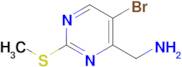 (5-Bromo-2-(methylthio)pyrimidin-4-yl)methanamine