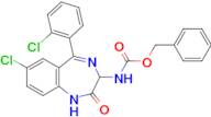 Benzyl (7-chloro-5-(2-chlorophenyl)-2-oxo-2,3-dihydro-1H-benzo[e][1,4]diazepin-3-yl)carbamate