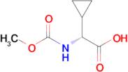 (R)-2-Cyclopropyl-2-((methoxycarbonyl)amino)acetic acid