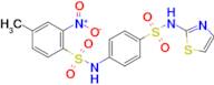 4-Methyl-2-nitro-N-(4-(N-(thiazol-2-yl)sulfamoyl)phenyl)benzenesulfonamide