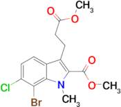 Methyl 7-bromo-6-chloro-3-(3-methoxy-3-oxopropyl)-1-methyl-1H-indole-2-carboxylate