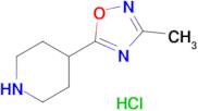 3-Methyl-5-(piperidin-4-yl)-1,2,4-oxadiazole hydrochloride