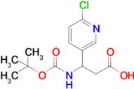 3-((Tert-butoxycarbonyl)amino)-3-(6-chloropyridin-3-yl)propanoic acid