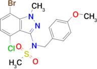 N-(7-Bromo-4-chloro-1-methyl-1H-indazol-3-yl)-N-(4-methoxybenzyl)methanesulfonamide