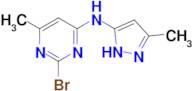 2-bromo-6-methyl-N-(3-methyl-1H-pyrazol-5-yl)pyrimidin-4-amine