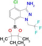 4-Chloro-7-(4,4,5,5-tetramethyl-1,3,2-dioxaborolan-2-yl)-1-(2,2,2-trifluoroethyl)-1H-indazol-3-ami…