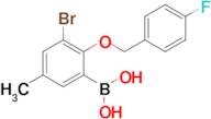 3-Bromo-2-(4'-fluorobenzyloxy)-5-methylphenylboronic acid