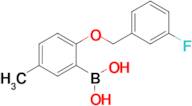 2-(3-Fluorophenylmethoxy)-5-methylphenylboronic acid