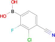 3-Chloro-4-cyano-2-fluorophenylboronic acid