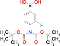 4-Bis(N-Boc)amino-3-fluorophenylboronic acid