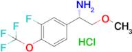 (S)-1-(3-Fluoro-4-(trifluoromethoxy)phenyl)-2-methoxyethan-1-amine hydrochloride