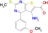 5-Amino-4-(3-methoxyphenyl)-2-(methylthio)thieno[2,3-d]pyrimidine-6-carboxylic acid