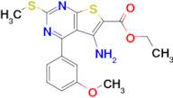 Ethyl 5-amino-4-(3-methoxyphenyl)-2-(methylthio)thieno[2,3-d]pyrimidine-6-carboxylate