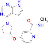 4-((1-(7H-Pyrrolo[2,3-d]pyrimidin-4-yl)pyrrolidin-3-yl)oxy)-N-methylpicolinamide