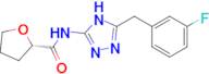 (S)-N-(5-(3-Fluorobenzyl)-4H-1,2,4-triazol-3-yl)tetrahydrofuran-2-carboxamide