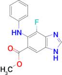 methyl 4-fluoro-5-(phenylamino)-1H-1,3-benzodiazole-6-carboxylate