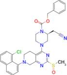 Benzyl (2S)-4-(7-(8-chloronaphthalen-1-yl)-2-(methylsulfinyl)-5,6,7,8-tetrahydropyrido[3,4-d]pyrim…