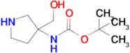 tert-Butyl N-[3-(hydroxymethyl)pyrrolidin-3-yl]carbamate