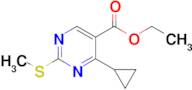 Ethyl 4-cyclopropyl-2-(methylsulfanyl)pyrimidine-5-carboxylate