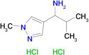 2-Methyl-1-(1-methylpyrazol-4-yl)propan-1-amine dihydrochloride