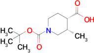 (3S,4S)-1-[(tert-Butoxy)carbonyl]-3-methylpiperidine-4-carboxylic acid