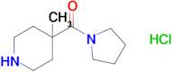 (4-Methyl-4-piperidyl)-pyrrolidin-1-yl-methanone hydrochloride