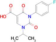 3-(4-Fluorophenyl)-2,4-dioxo-1-(propan-2-yl)-1,2,3,4-tetrahydropyrimidine-5-carboxylic acid