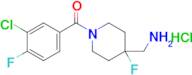 [4-(Aminomethyl)-4-fluoro-1-piperidyl]-(3-chloro-4-fluoro-phenyl)methanone hydrochloride