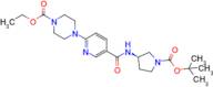 Ethyl 4-[5-[[(3R)-1-tert-Butoxycarbonylpyrrolidin-3-yl]carbamoyl]-2-pyridyl]piperazine-1-carboxy...