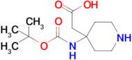 2-(4-{[(tert-Butoxy)carbonyl]amino}piperidin-4-yl)acetic acid