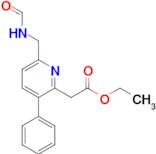 Ethyl 2-[6-(formamidomethyl)-3-phenyl-2-pyridyl]acetate