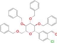 2-Chloro-5-[(2S,3S,4R,5R,6R)-3,4,5-tribenzyloxy-6-(benzyloxymethyl)tetrahydropyran-2-yl]benzaldehy…