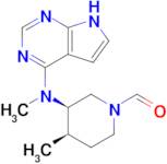 (3R,4R)-4-Methyl-3-[methyl(7H-pyrrolo[2,3-d]pyrimidin-4-yl)amino]piperidine-1-carbaldehyde