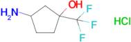 3-Amino-1-(trifluoromethyl)cyclopentan-1-ol hydrochloride