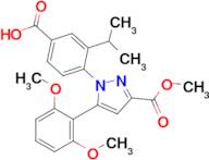 4-(5-(2,6-Dimethoxyphenyl)-3-(methoxycarbonyl)-1H-pyrazol-1-yl)-3-isopropylbenzoic acid