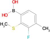 3-Fluoro-4-methyl-2-(methylthio)phenylboronic acid