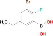 3-Bromo-5-ethyl-2-fluorophenylboronic acid