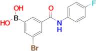 5-Bromo-3-(4-fluorophenyl)aminocarbonylphenylboronic acid