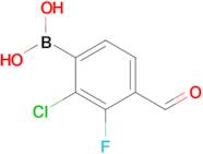 2-Chloro-3-fluoro-4-formylphenylboronic acid