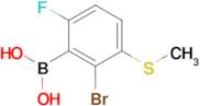 2-Bromo-6-fluoro-3-(methylthio)phenylboronic acid