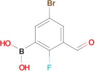 5-Bromo-2-fluoro-3-formylphenylboronic acid