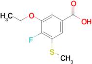 3-Ethoxy-4-fluoro-5-(methylthio)benzoic acid