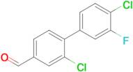 2,4'-Dichloro-3'-fluoro-[1,1'-biphenyl]-4-carbaldehyde