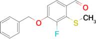 4-(Benzyloxy)-3-fluoro-2-(methylthio)benzaldehyde